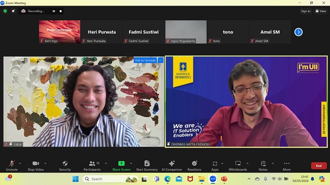Sabar Aritonang dan Dhomas Hatta Fudholi saat memberikan keterangan kepada wartawan secara virtual, Jumat (24/5/2024). (foto : istimewa)