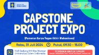 Expo Capstone Project yang digelar di Hall Gedung KH Mas Mansur FTI UII Yogyakarta, Rabu (31/7/2024). (foto : istimewa)