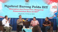 Narasumber dalam acara Ngobrol Bareng Polda DIY di Aula Kantor PWI DIY. (foto : heri purwata)